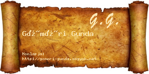 Gömöri Gunda névjegykártya